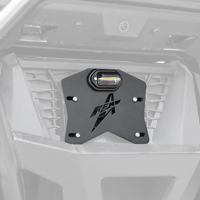Photo of Universal LED License Plate Bracket Kit Fit Can-Am, Polaris by Kemimoto - Premium for UTVs / Side by Sides