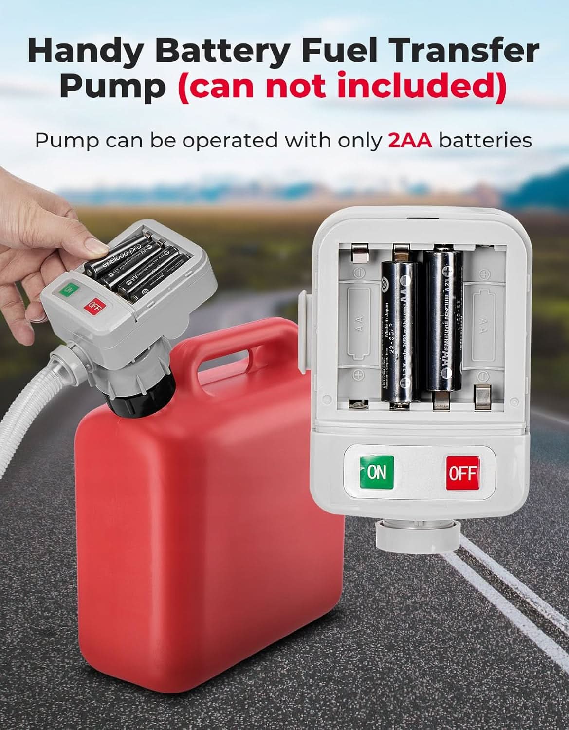 Photo of Fuel Transfer Pump with 35''/ 51'' Long Hose, Portable Transfer Pump Automatic by Kemimoto - Premium for UTVs / Side by Sides