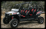 Photo of RZR 4 900 Bump Seat Set (2015-2024) (Front and Rear) by UTV Mountain Accessories - Premium Bump Seats for UTVs / Side by Sides