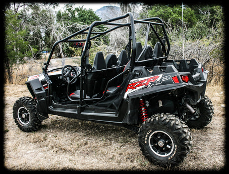 Photo of RZR 4 800 Bump Seats Set (Front and Rear) by UTVMA - Premium Bump Seat for UTVs / Side by Sides