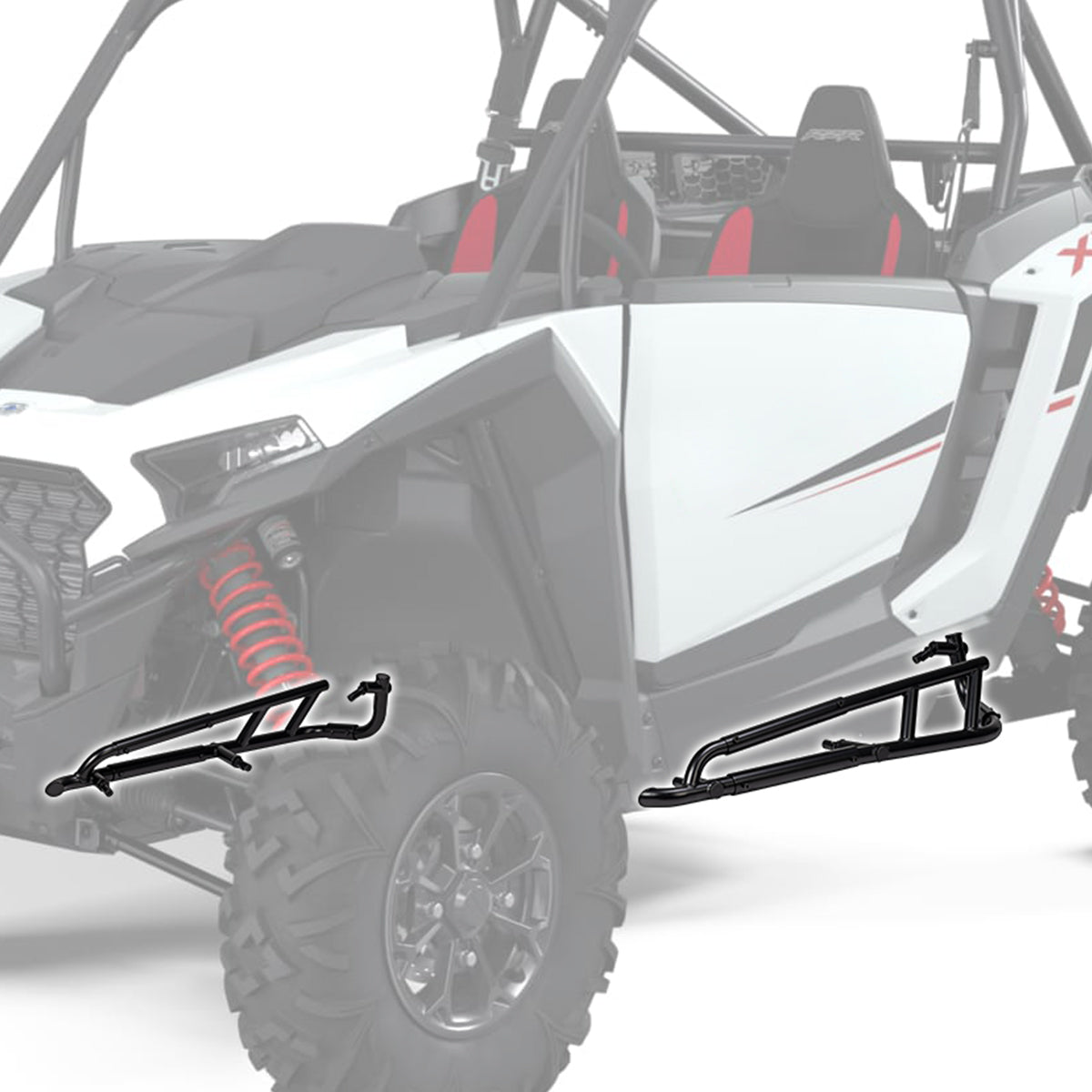 Photo of Heavy Duty Steel Nerf Bars Rock Sliders for Polaris RZR XP 1000/ XP 4 1000 2024-2025, 2-Seat by Kemimoto - Premium for UTVs / Side by Sides