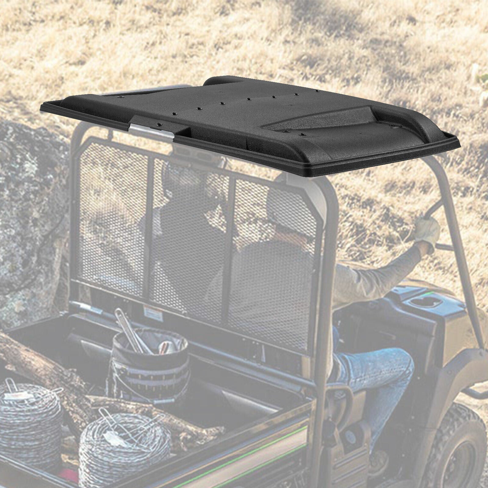 Photo of Hard Roof Top for Kawasaki Mule 2010 2510 3010 4010 by Kemimoto - Premium for UTVs / Side by Sides
