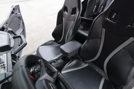Photo of UTVMA Maverick Sport MAX Front or Rear Armrest with Bracket (2019-2024) by UTV Mountain Accessories - Premium Arm Rest for UTVs / Side by Sides
