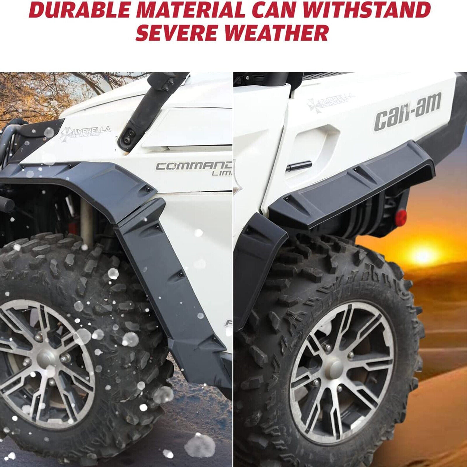 Photo of Heavy Duty Fender Flares For Can-Am Commander 2021+ by Kemimoto - Premium for UTVs / Side by Sides