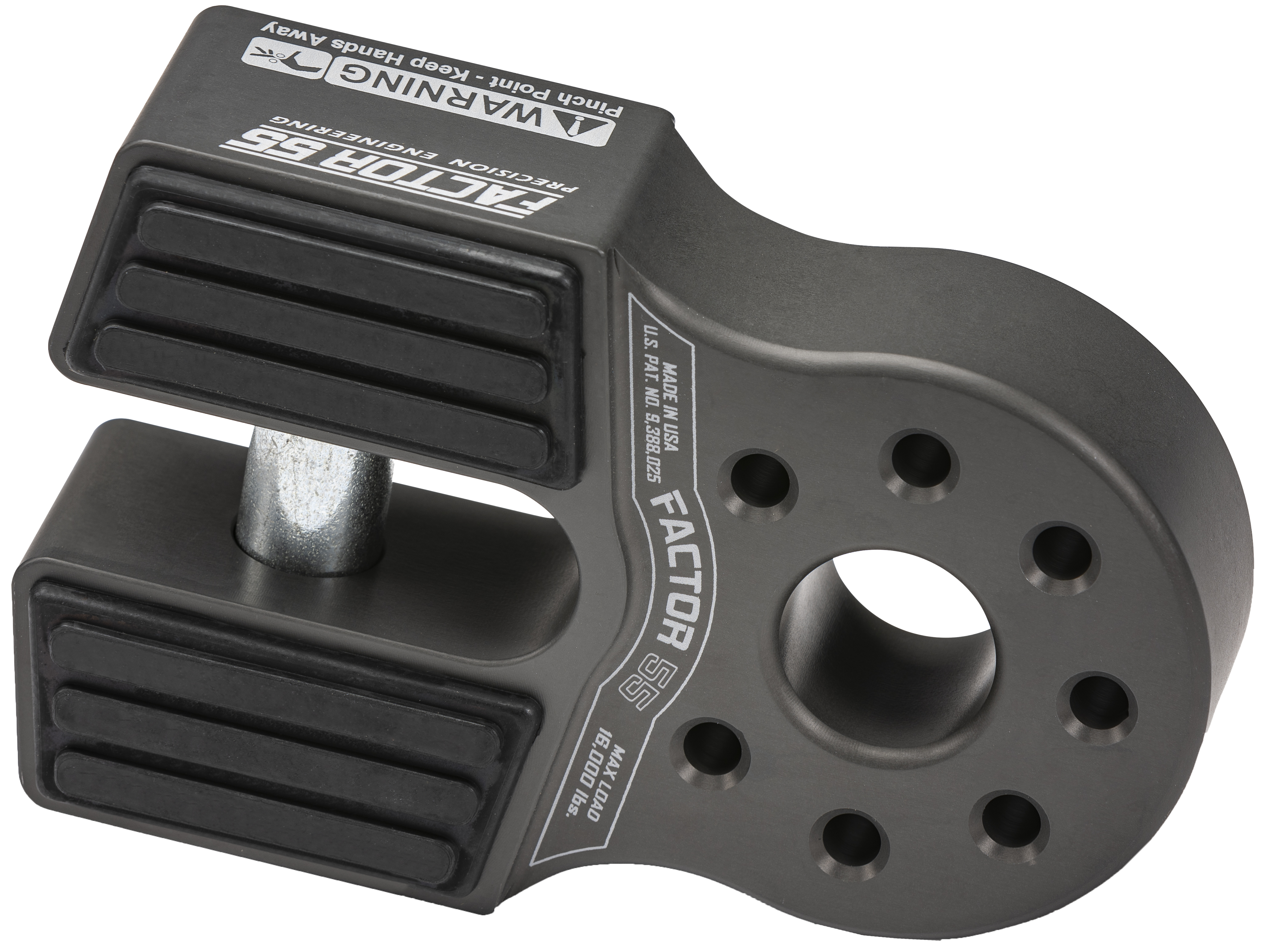 Photo of FLATLINK XTV WINCH SHACKLE GREY by FACTOR 55 - Premium Winch for UTVs / Side by Sides