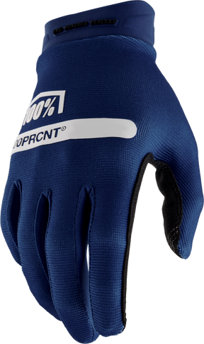 100% Ridecamp Riding Gloves - Blue, Medium