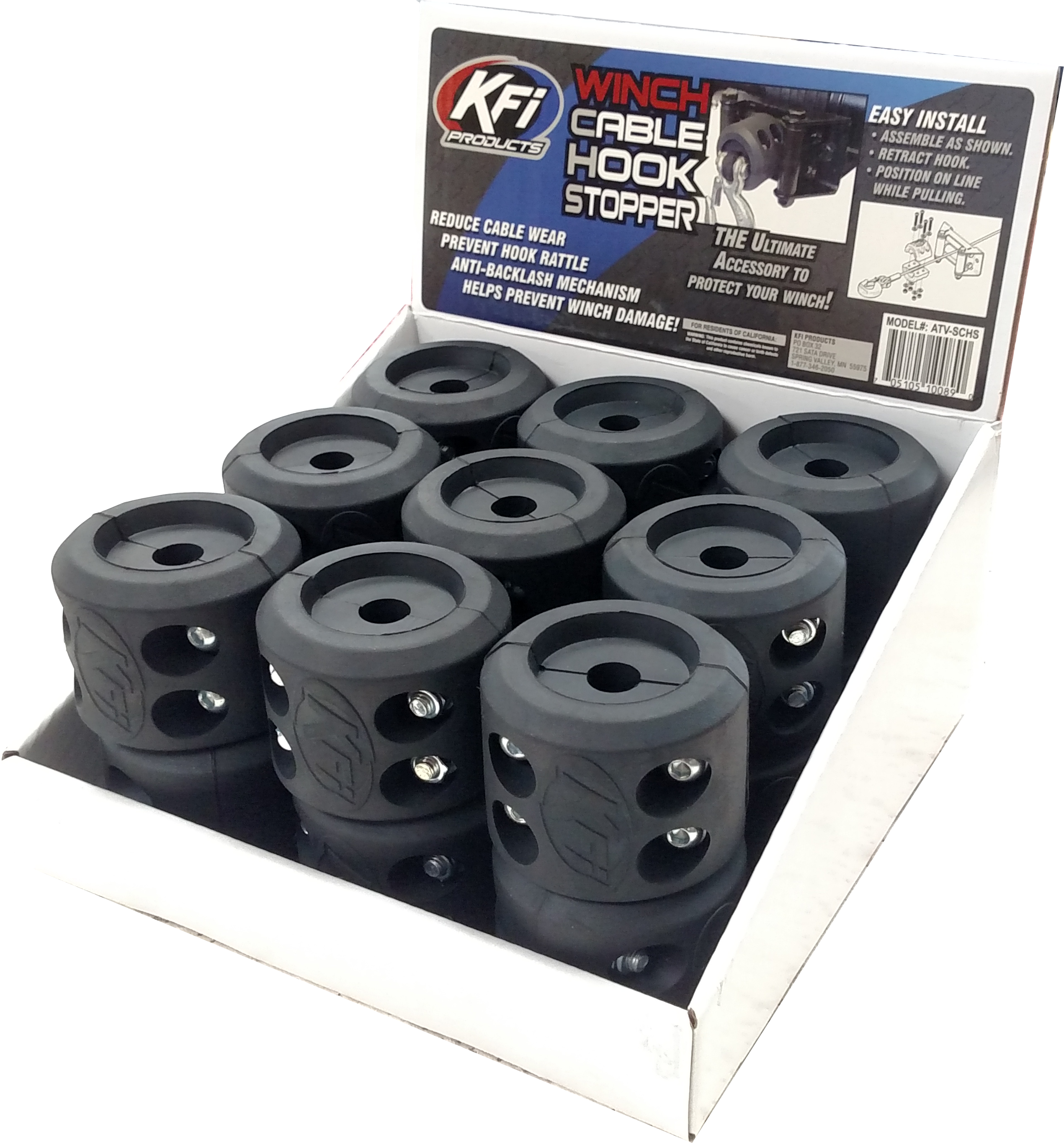 Photo of KFI CABLE STOPPER COUNTER DISPLAY 18/PK by KFI - Premium Winches & Winch Mounts for UTVs / Side by Sides