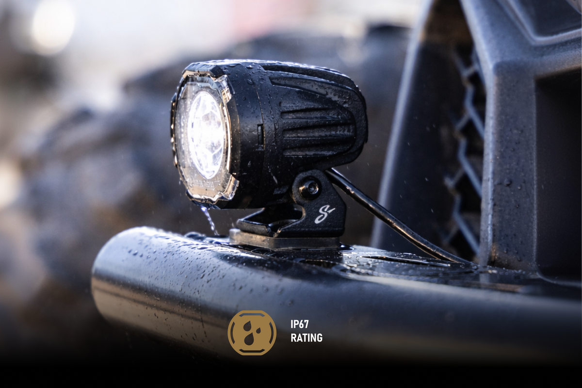 HEXCORE Universal 2" LED Pod Lights, Driving Beam Amber & White (Pair) | STL2PDL