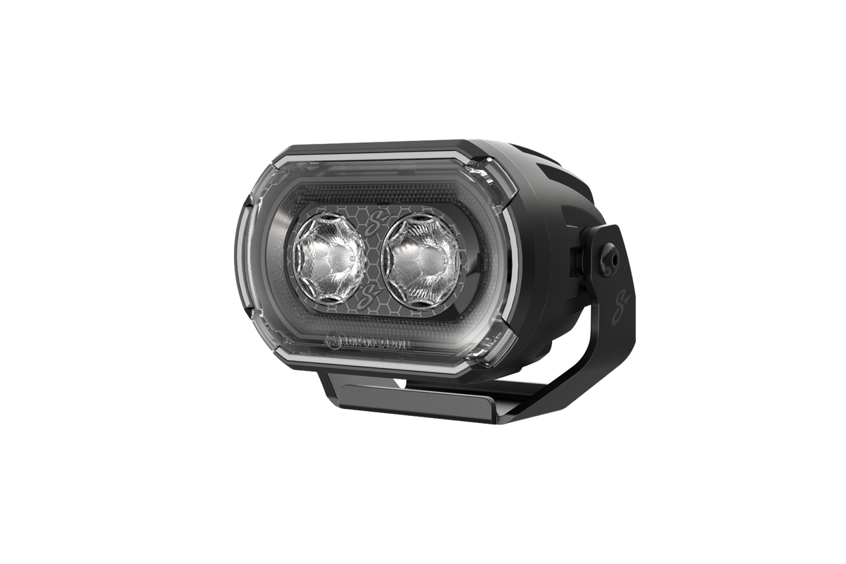 HEXCORE Universal 2x4" LED Pod Lights, Driving Beam Amber & White (Pair) | STL2X4PDL