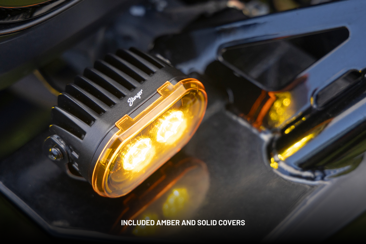 HEXCORE Universal 2x4" LED Pod Lights, Driving Beam Amber & White (Pair) | STL2X4PDL