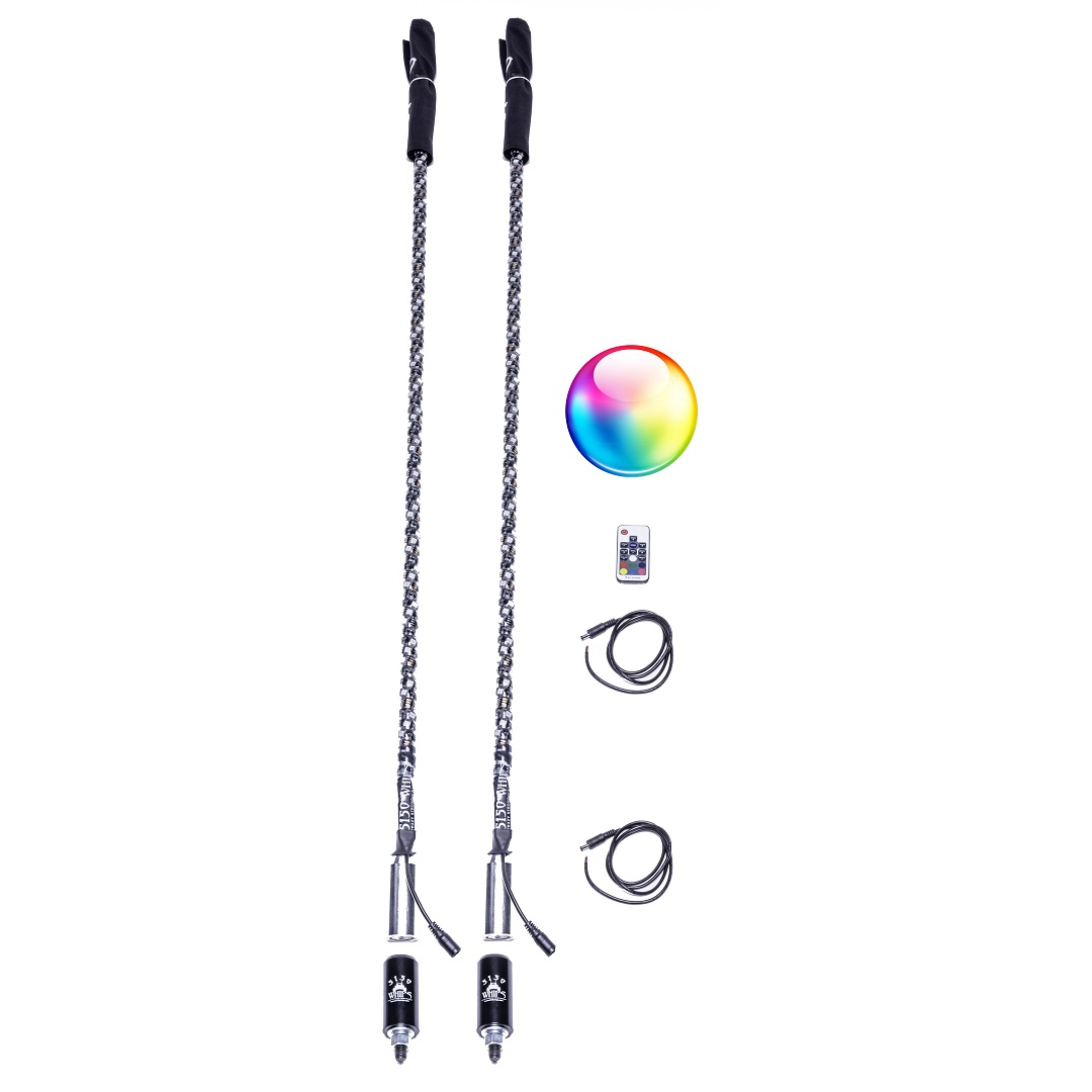 Photo of Remote LED Whip (WHIP ONLY) by 5150 Whips - Premium LED Light Whips & Rock Lights for UTVs / Side by Sides
