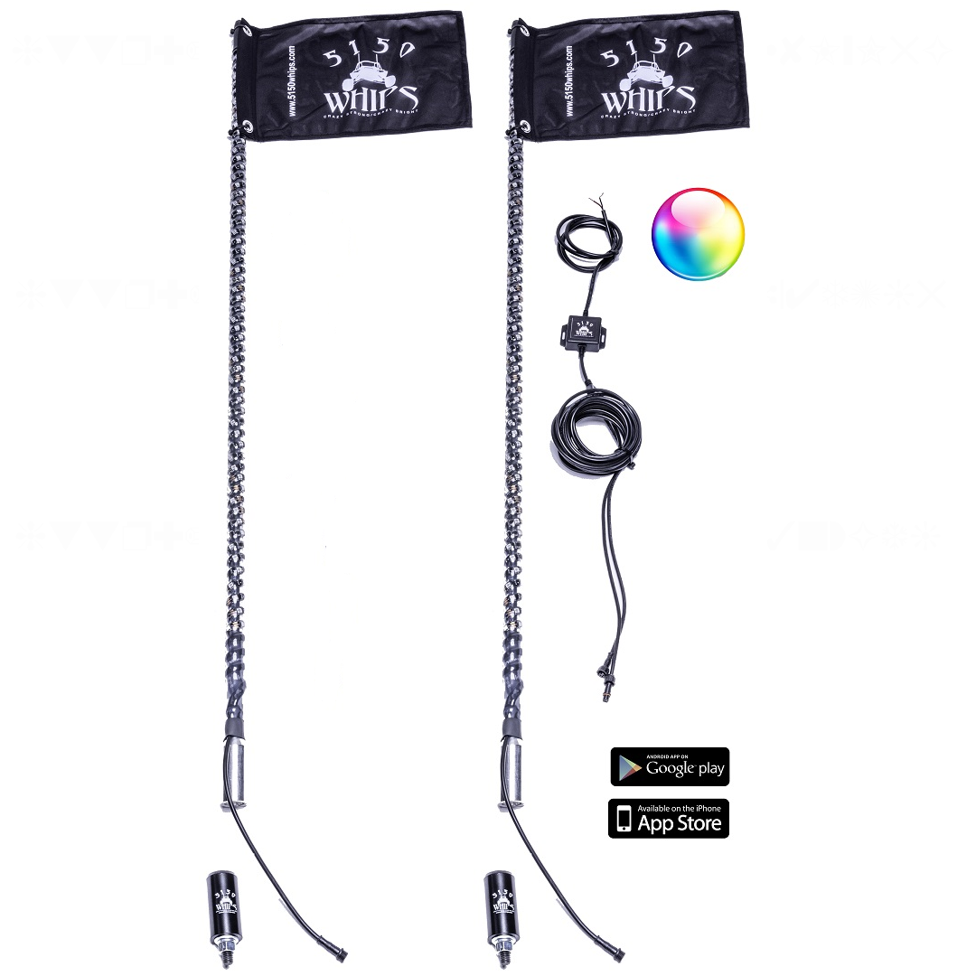 Photo of 2x 187 LED Whips (1 Pair) by 5150 Whips - Premium LED Whip for UTVs / Side by Sides