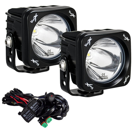 Photo of 3" Square CG2 Single LED Light Cannon Kit by Vision X Off-Road - Premium Light Pods for UTVs / Side by Sides