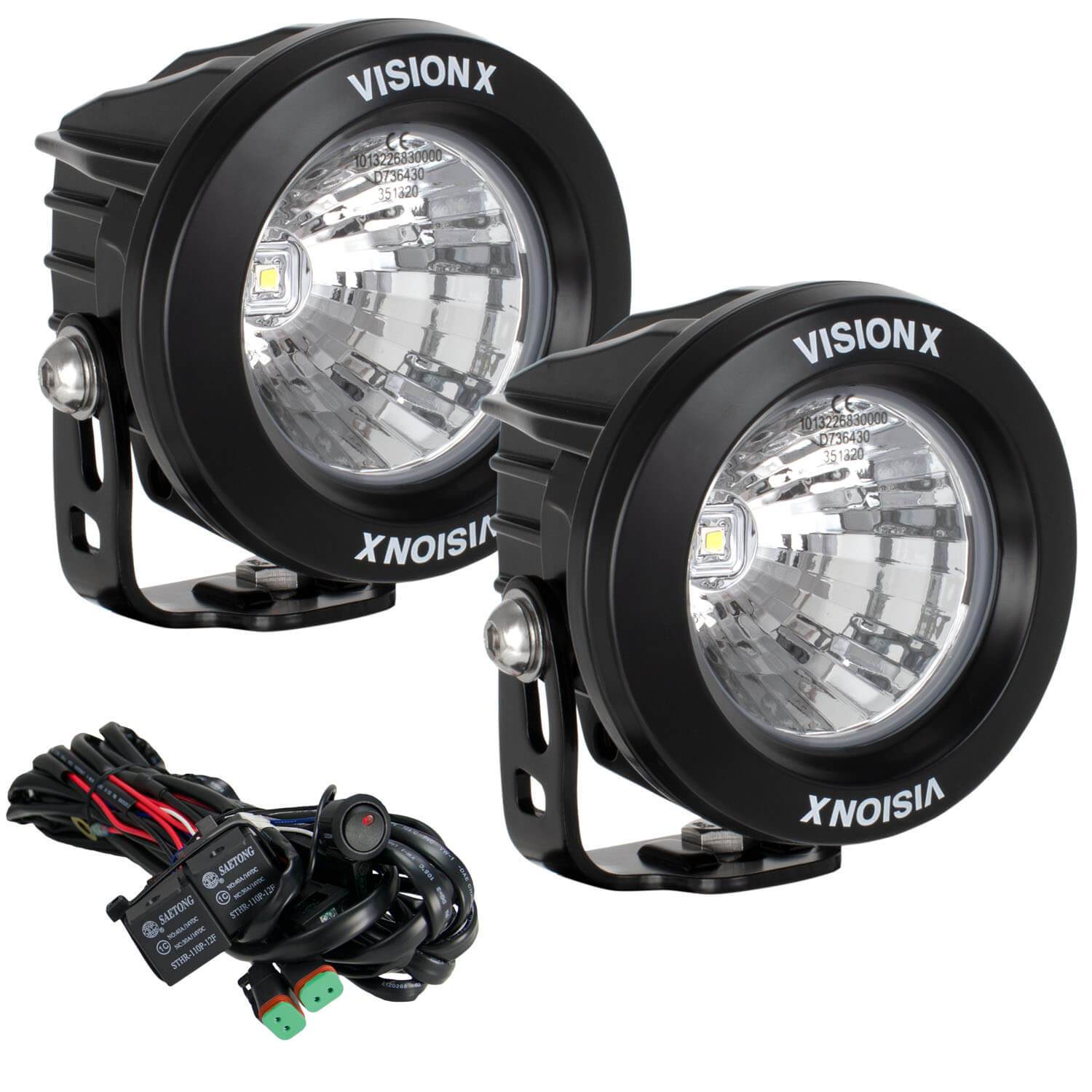 Photo of 3.7" Optimus Round 20° Beam LED Light Kit by Vision X Off-Road - Premium Vehicle Accent Light for UTVs / Side by Sides