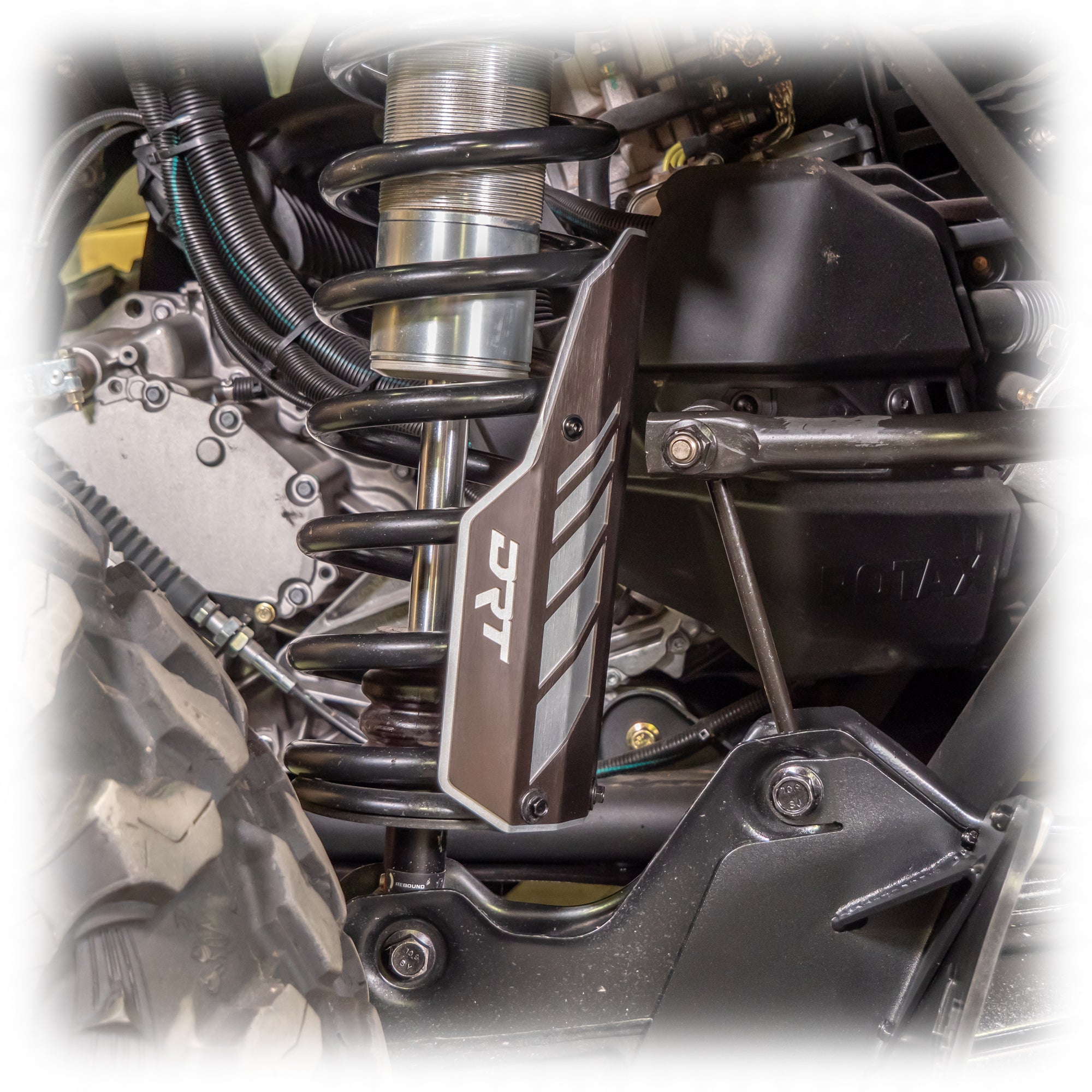 Can-Am 2017+ Maverick X3/R Rear Aluminum Shock Guards - Protects Shafts + Durable Aluminum (2024+)