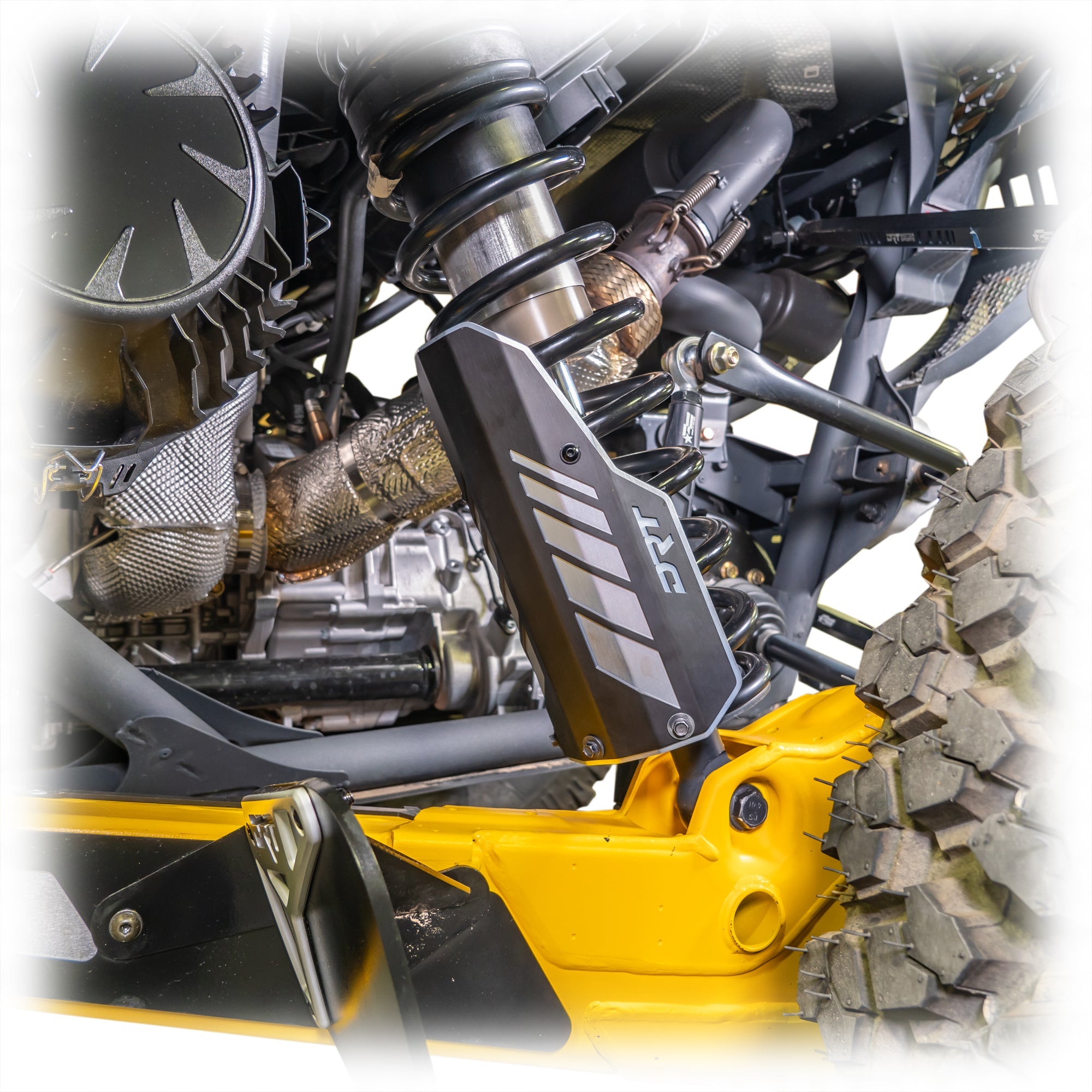Can-Am 2017+ Maverick X3/R Rear Aluminum Shock Guards - Protects Shafts + Durable Aluminum (2024+)