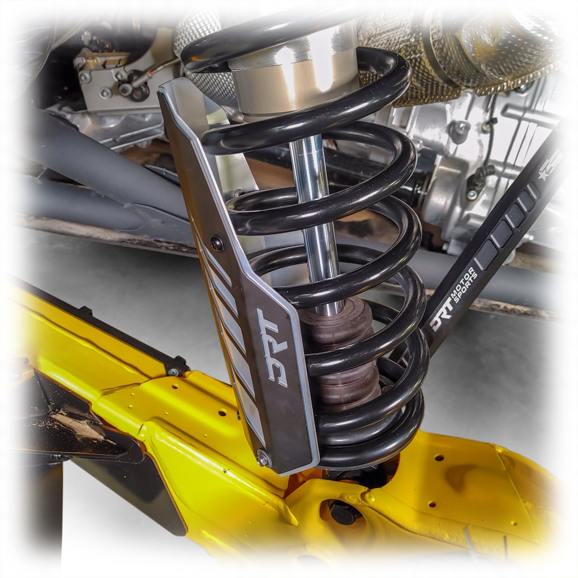Photo of Can Am Maverick R / X3 Rear Aluminum Shock Guards by DRT Motorsports - Premium Shocks, Springs, & Accessories for UTVs / Side by Sides