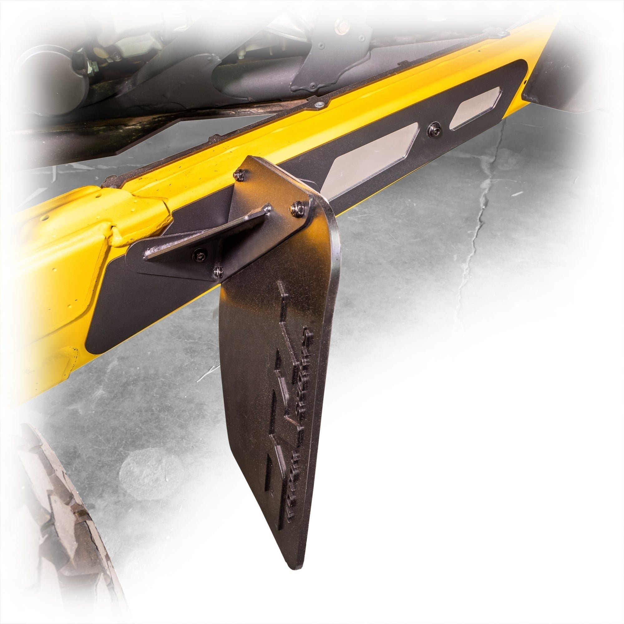 Photo of Can Am Maverick R Billet Rear Aluminum Mud/Rock Guard Kit by DRT Motorsports - Premium Mud Flaps for UTVs / Side by Sides