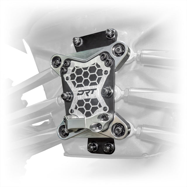 Photo of DRT Can-Am Maverick X3 2017+ Billet Aluminum 3-PC Radius Rod Plate Kit by DRT Motorsports - Premium for UTVs / Side by Sides