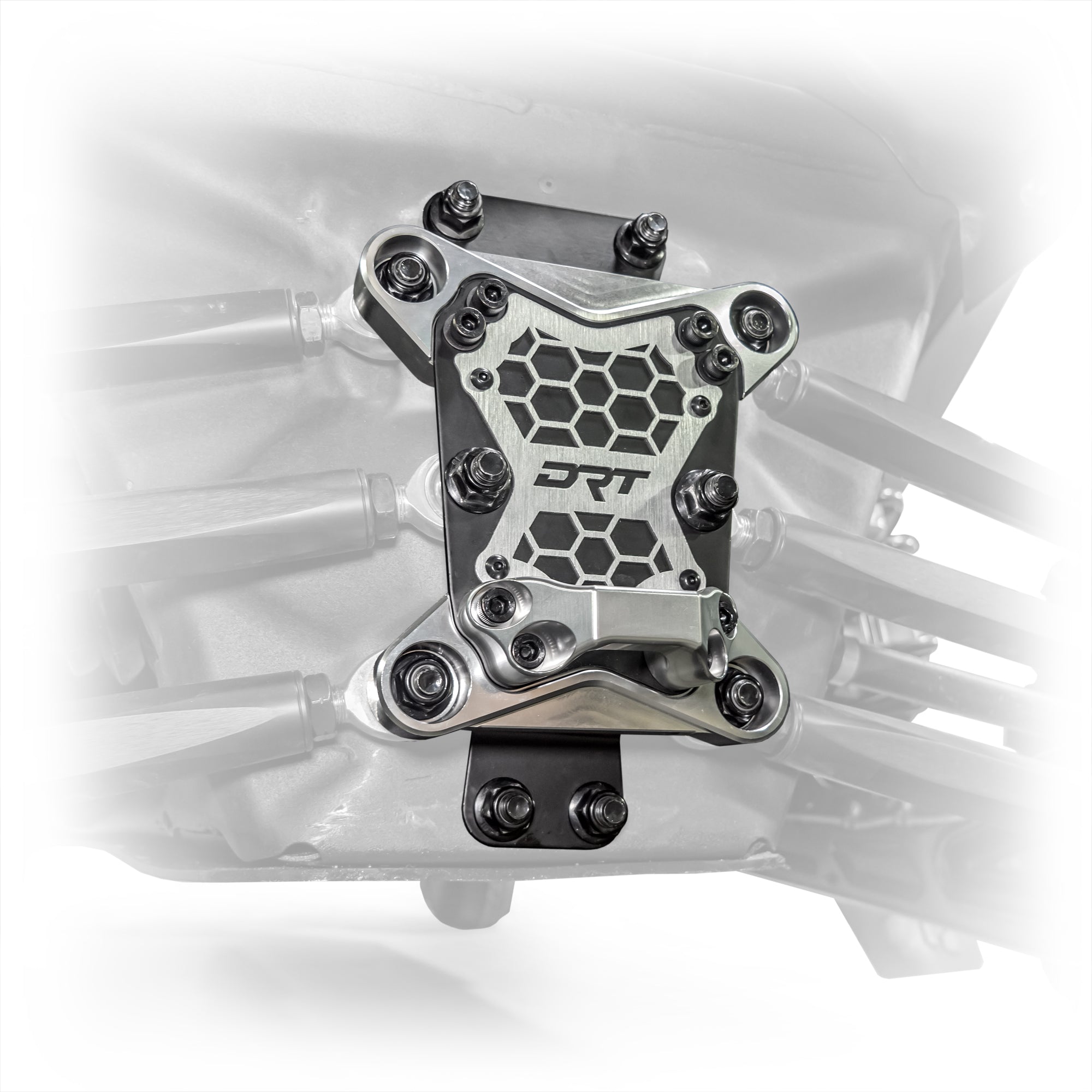 Photo of DRT Can-Am Maverick X3 2017+ Billet Aluminum 3-PC Radius Rod Plate Kit by DRT Motorsports - Premium for UTVs / Side by Sides