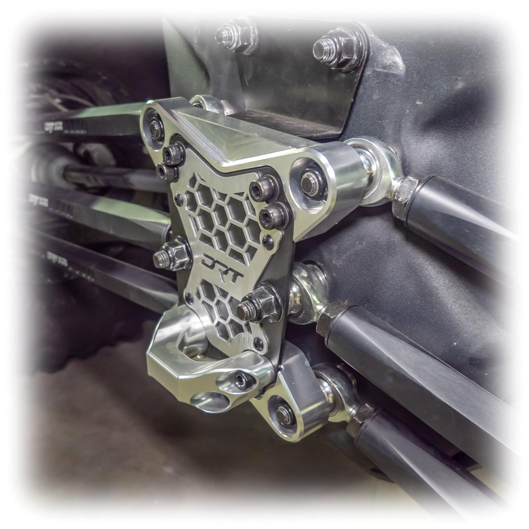 Photo of DRT Can-Am Maverick X3 2017+ Billet Aluminum 3-PC Radius Rod Plate Kit by DRT Motorsports - Premium for UTVs / Side by Sides