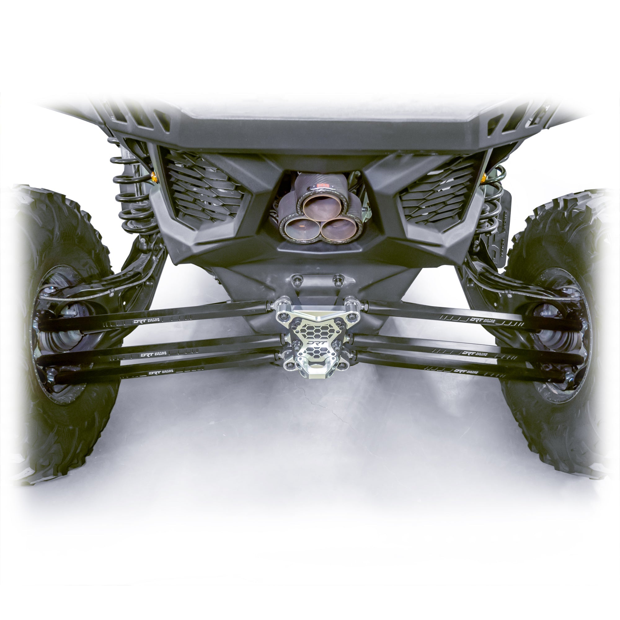 Photo of DRT Can-Am Maverick X3 2017+ Billet Aluminum 3-PC Radius Rod Plate Kit by DRT Motorsports - Premium for UTVs / Side by Sides