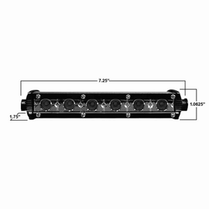 Ultra Slim Single Row Light Bar 7.25"  AJK Offroad   