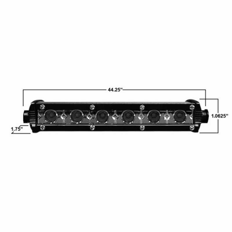 Photo of Ultra Slim Single Row 44.25" Light Bar by AJK Offroad - Premium for UTVs / Side by Sides