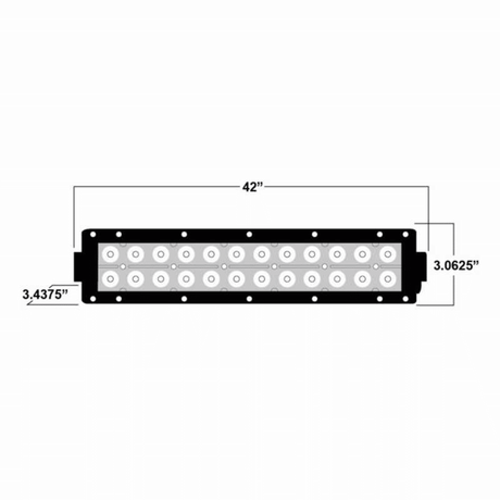 Photo of Dual Row 42" Light Bar by AJK Offroad - Premium for UTVs / Side by Sides
