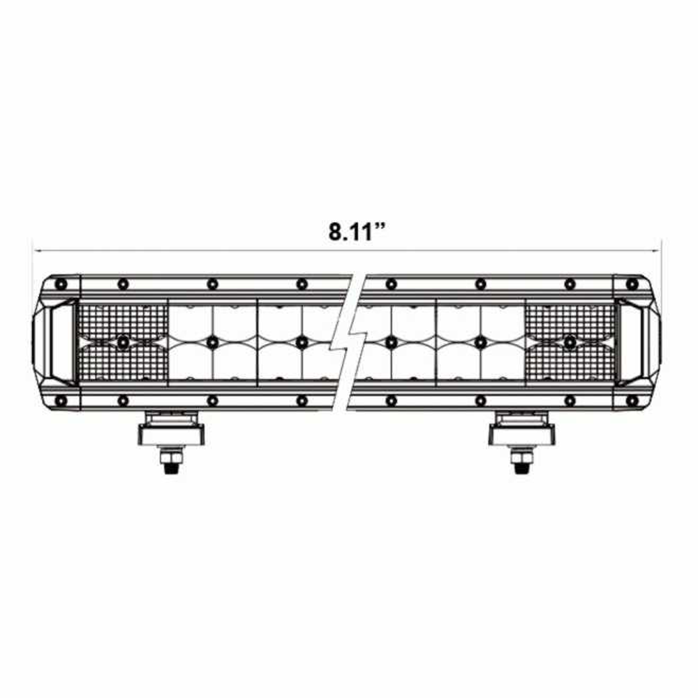 Photo of Dual Row High Output 8" light bar by AJK Offroad - Premium for UTVs / Side by Sides
