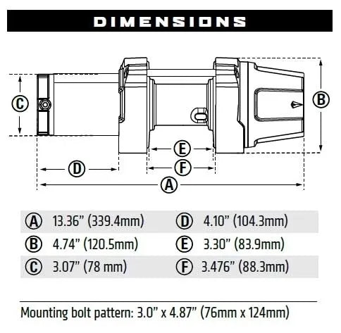 Photo of Warn VRX 3500 LBS Winch by AJK Offroad - Premium for UTVs / Side by Sides