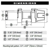 Photo of Warn VRX 3500 LBS Winch by AJK Offroad - Premium for UTVs / Side by Sides