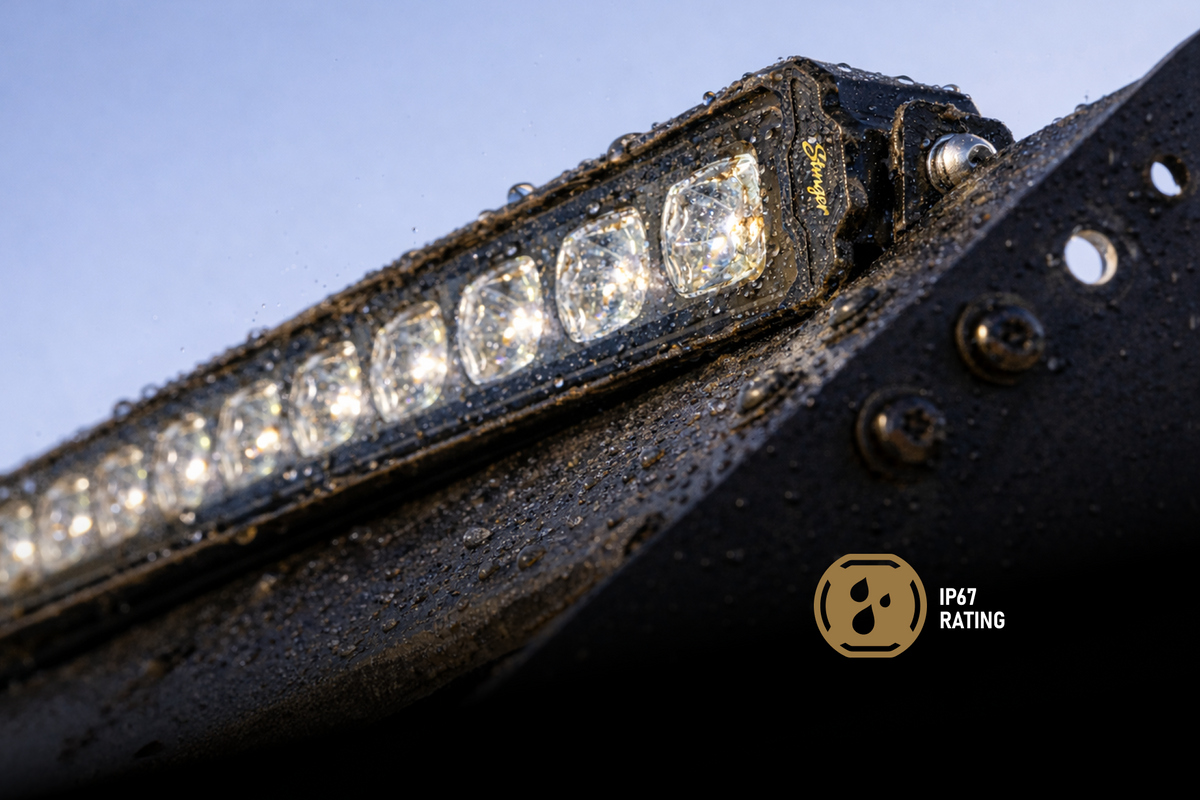 HEXCORE Universal 30" Curved LED Light Bar, Flood & Spot Combo Beam with Amber & White Position Light | STL30CLB