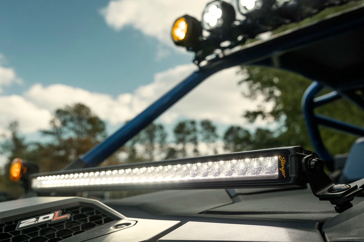 HEXCORE Universal 30" Straight LED Light Bar, Flood Beam with Amber & White Position Light | STL30LB