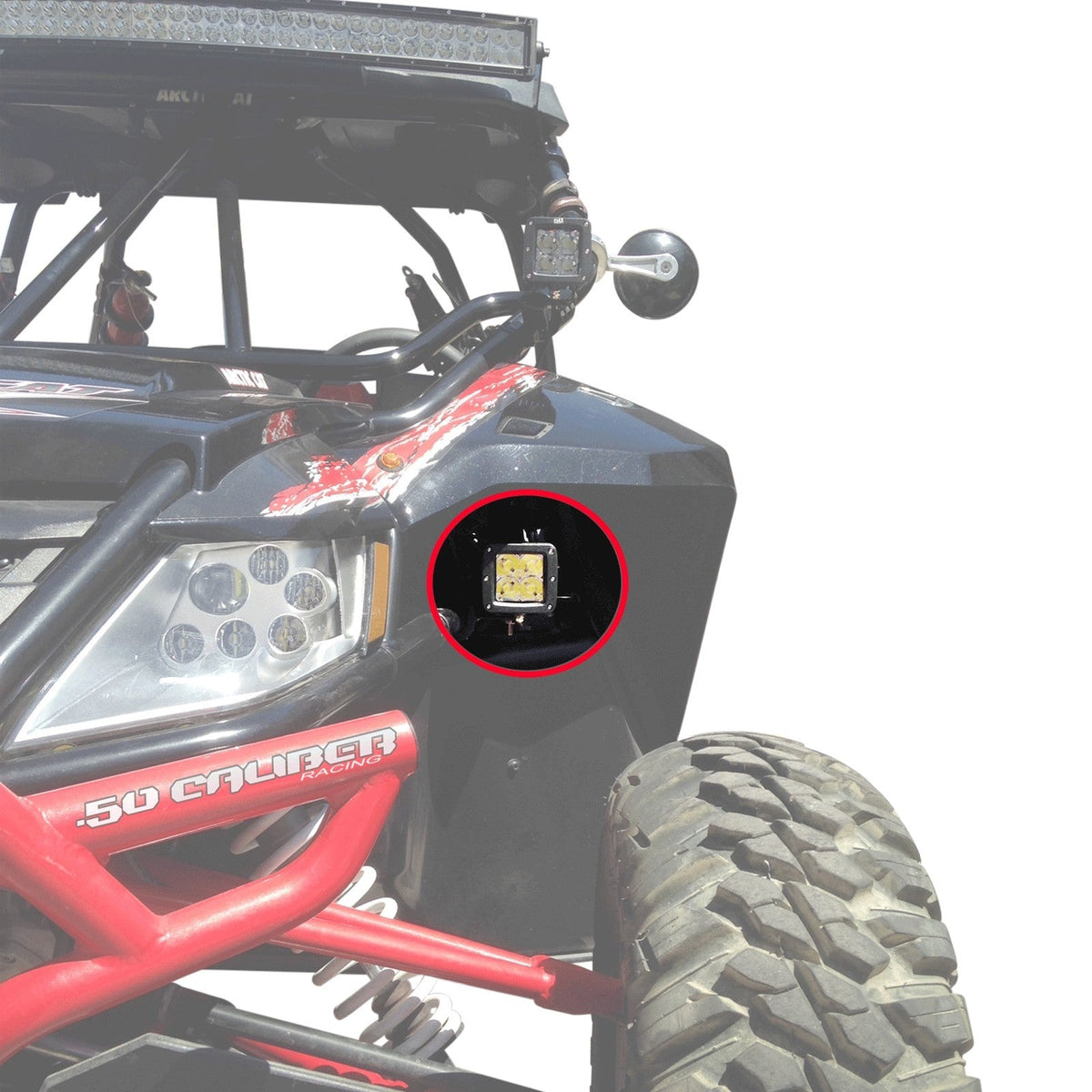 Fender Well LED Pod Mount Brackets for Arctic Cat Wildcat - 50 Caliber Racing image 8