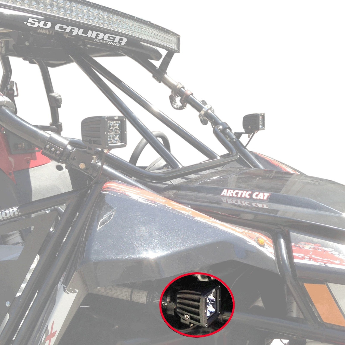 Fender Well LED Pod Mount Brackets for Arctic Cat Wildcat - 50 Caliber Racing image 9