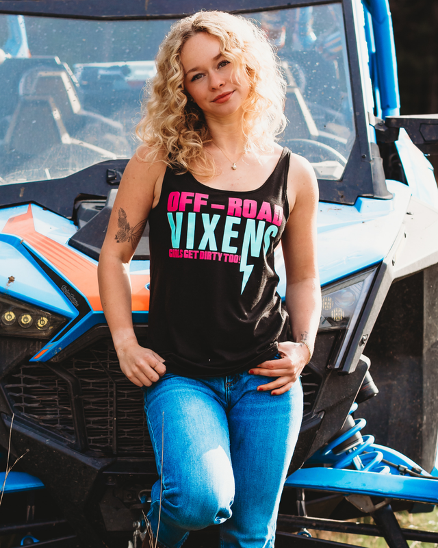 Photo of She is Fearless Tank by OFF-ROAD VIXENS CLOTHING CO. - Premium Ladies Tanks for UTVs / Side by Sides