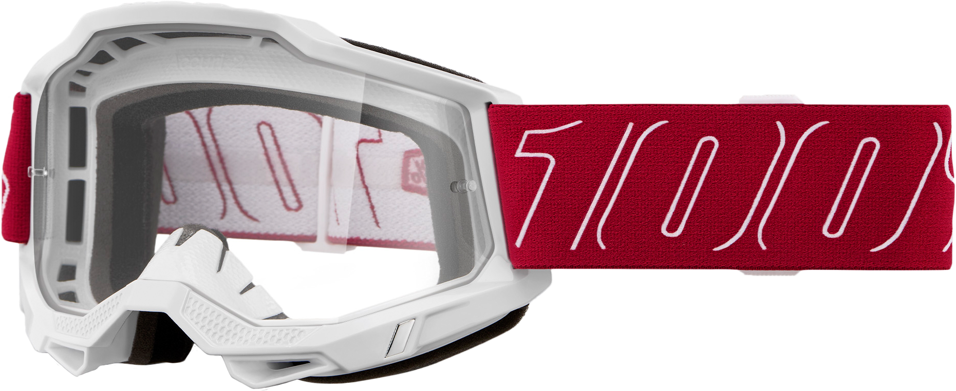Photo of ACCURI 2 GOGGLE REDLINE CLEAR LENS by 100-PERCENT - Premium Eyewear for UTVs / Side by Sides
