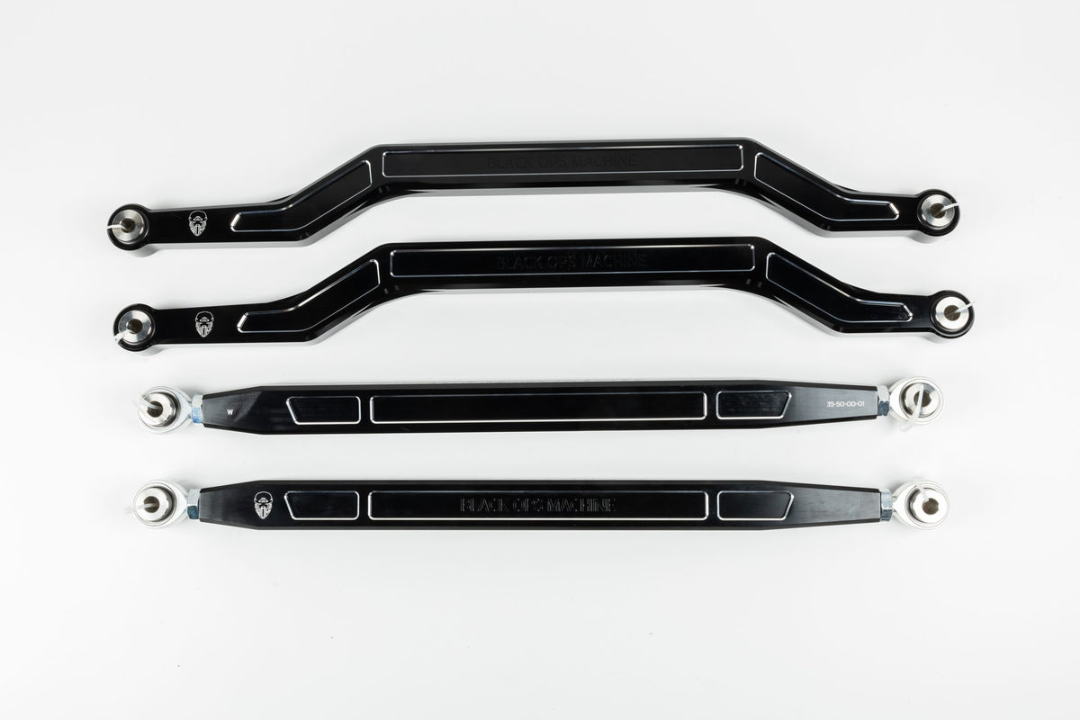 Polaris RZR Pro XP Billet Radius Rods - 6061 Aluminum, High-Clearance, Teflon Race Heims (2020+, 2 & 4 Seat)