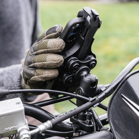 Photo of QUICK-GRIP PRO HBAR PHN MNT W/VIBE SAFE SHORT by RAM - Premium Accessories for UTVs / Side by Sides