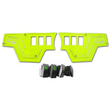 50 Caliber Racing Polaris RZR XP1000 6 Switch Billet Dash Panel - CNC 6061 Aluminum + 4 Illuminated Switches (Lime Squee