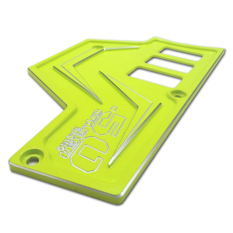 Polaris RZR XP1000 6 Switch Billet Dash Panel - CNC 6061 Aluminum + 4 Illuminated Switches (Lime Squeeze)