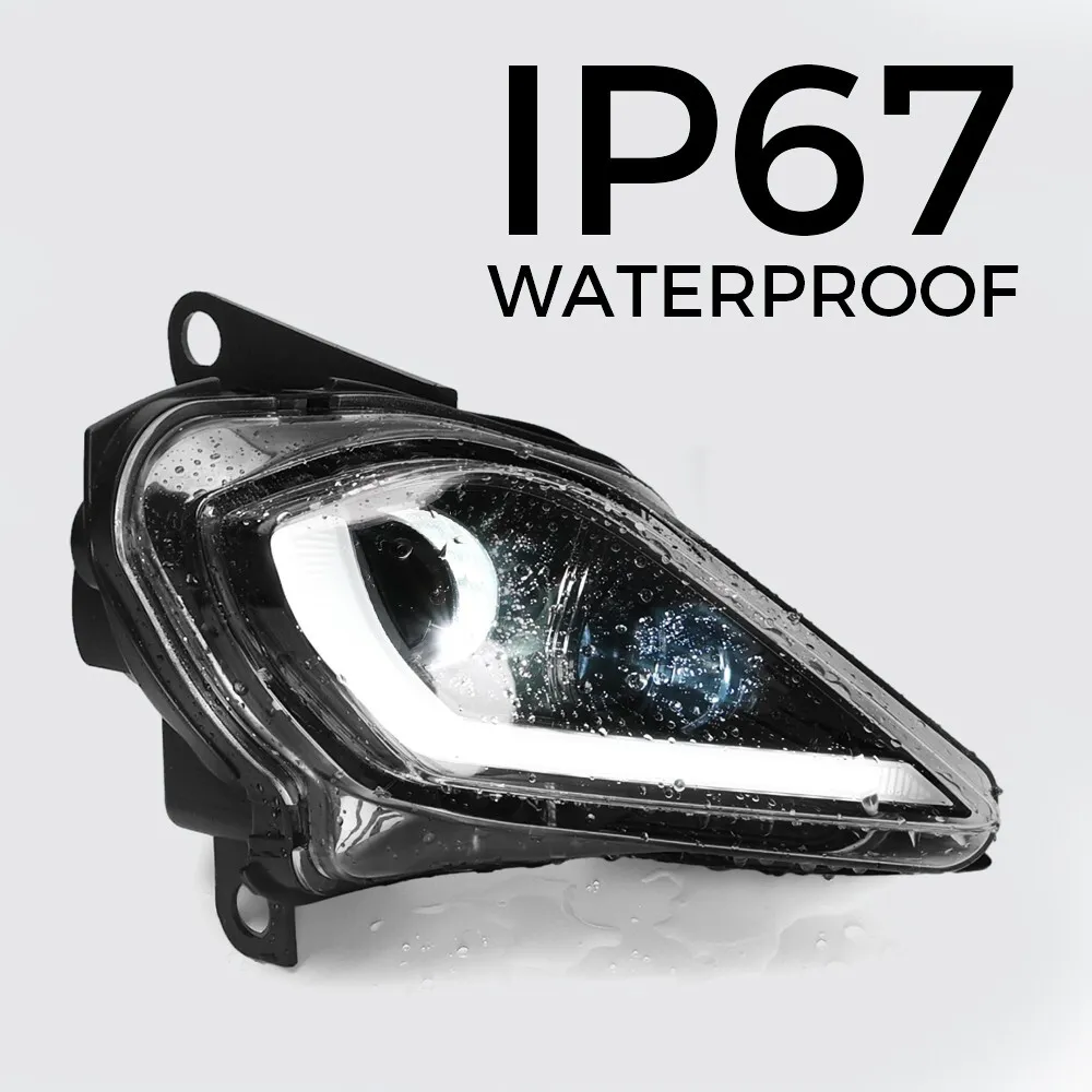 Photo of LED Headlights Set for 2006-2024 YAMAHA YFZ 450 RAPTOR 350 700 700R by Kemimoto - Premium for UTVs / Side by Sides