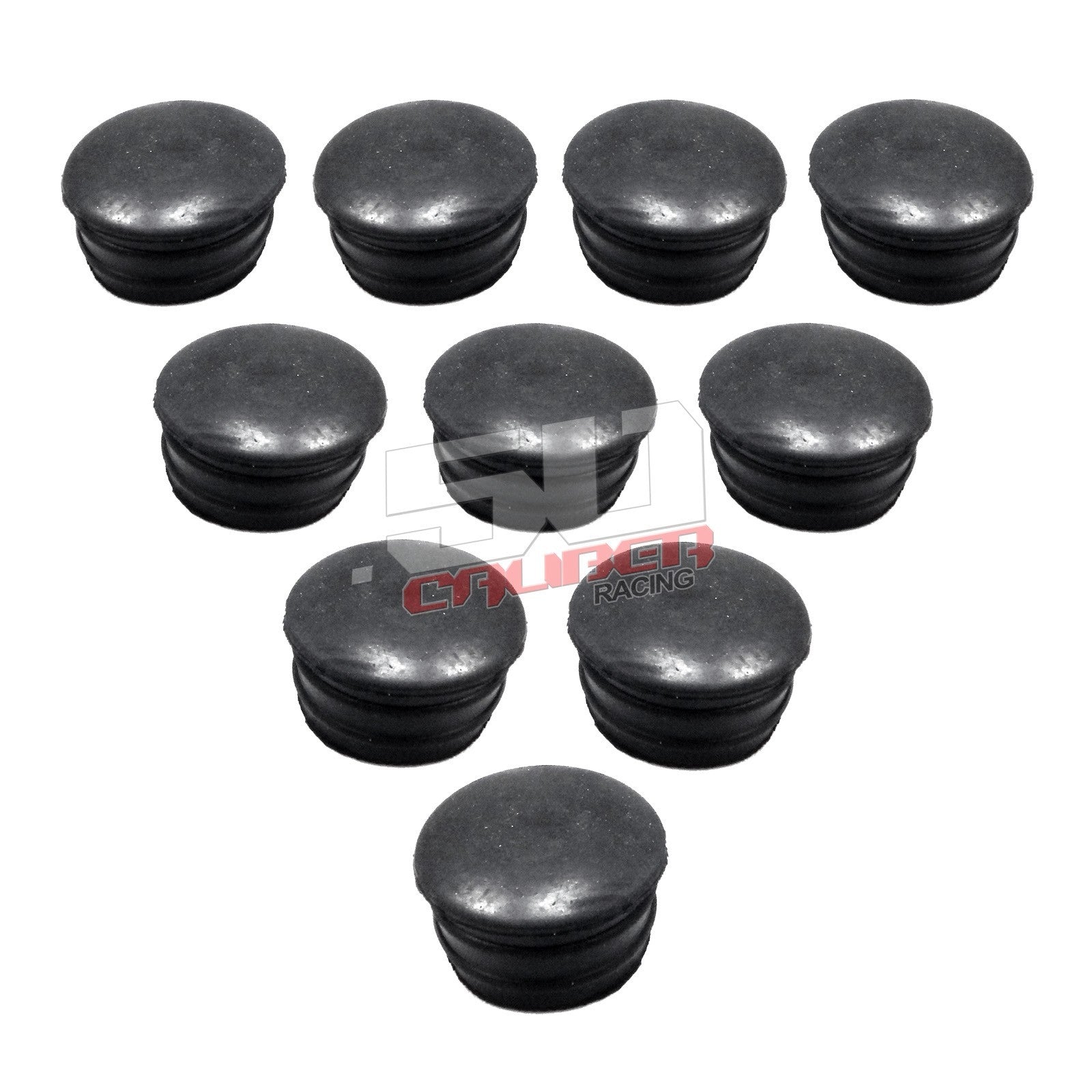 Rubber End Caps - 10 Pack for 1", 1.25", and 1.5" Tubing (Roll Cage, Fence, Roll Bar)