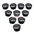 50 Caliber Racing Rubber End Caps - 10 Pack for 1", 1.25", and 1.5" Tubing (Roll Cage, Fence, Roll Bar)