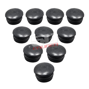 50 Caliber Racing Rubber End Caps - 10 Pack for 1", 1.25", and 1.5" Tubing (Roll Cage, Fence, Roll Bar)