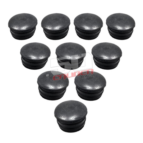 50 Caliber Racing Rubber End Caps - 10 Pack for 1", 1.25", and 1.5" Tubing (Roll Cage, Fence, Roll Bar)