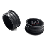 50 Caliber Racing Rubber End Caps - 10 Pack for 1", 1.25", and 1.5" Tubing (Roll Cage, Fence, Roll Bar)