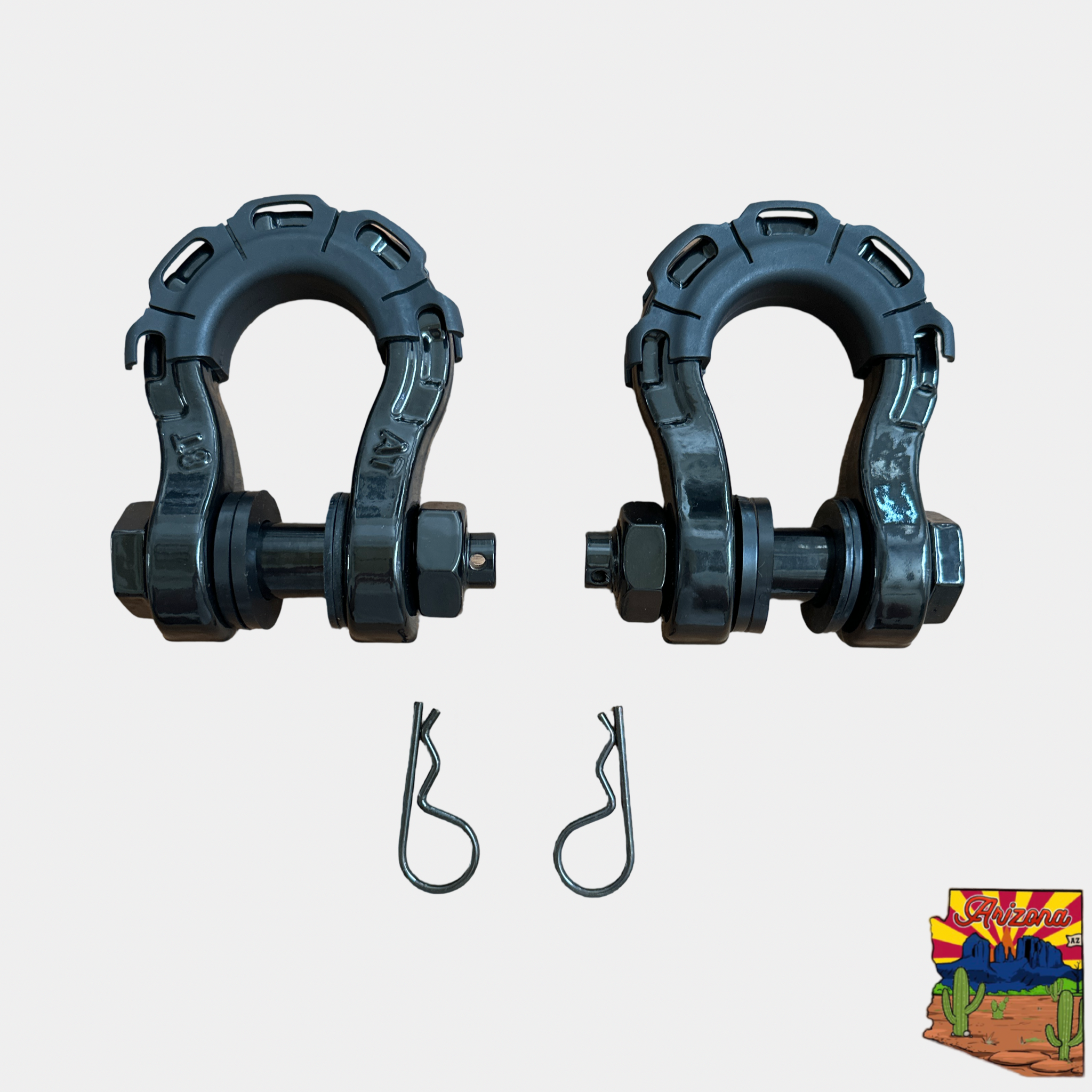 Photo of 3/4” Forged Steel D-shackle set (8T) (LIFE TIME WARRANTY*) by MOJAB OFFROAD - Premium for UTVs / Side by Sides