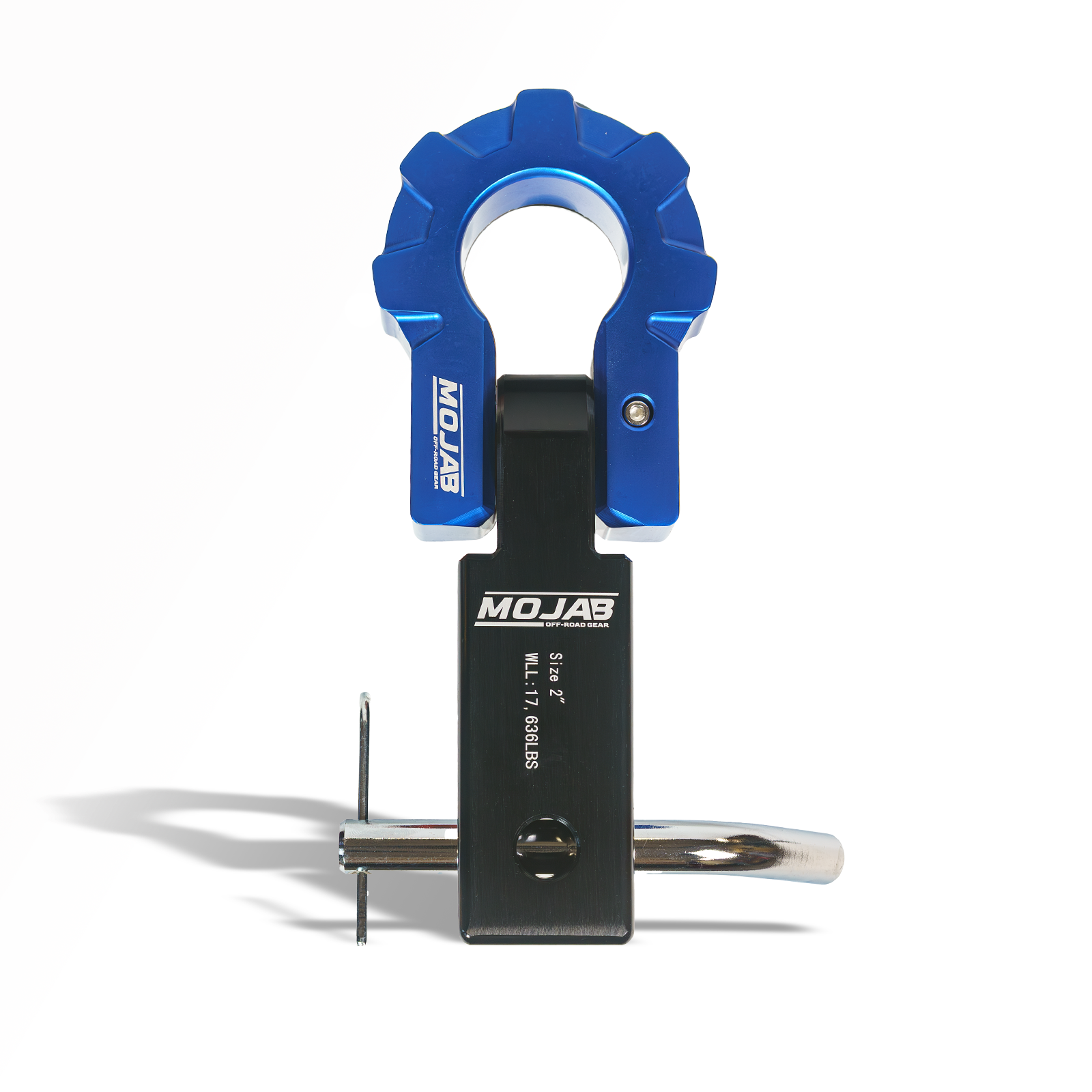 Photo of 2'' Aluminum Hitch Receiver with Aluminum D-Shackle 9T (Lifetime Warranty) by MOJAB OFFROAD - Premium for UTVs / Side by Sides